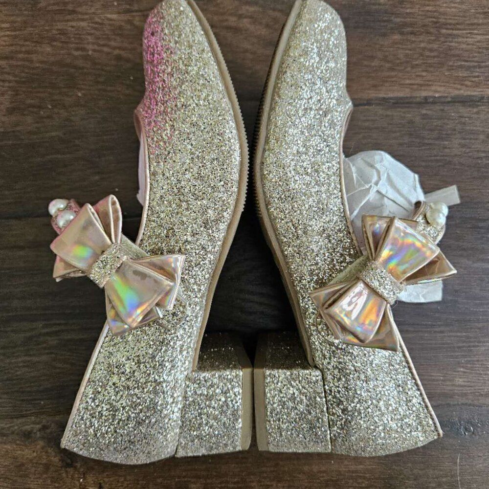 kelly katie girl dress heels size 1 Gold/PU - Picture 2 of 7